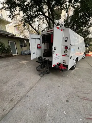 Magnet Plumbing service vehicle on-site for Water Heater Repair in Westwood South